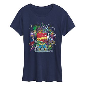 Women's Marvel Villains Retro Collage Graphic Tee