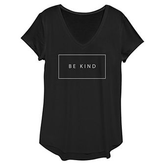 Women's Be Kind Text Box Graphic Tee