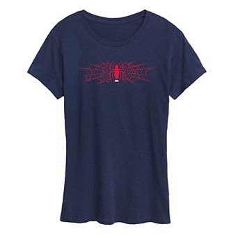 Women's Marvel Spider-Man Spider Webs Icon Graphic Tee