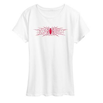 Women's Marvel Spider-Man Spider Webs Icon Graphic Tee
