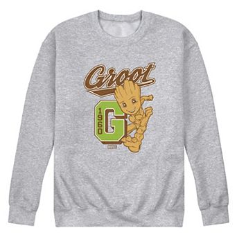 Men's Marvel Guardians Of The Galaxy Groot Collegiate Crew Fleece Sweatshirt