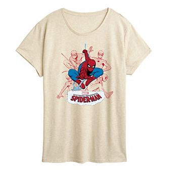 Women's Marvel Your Friendly Neighborhood Spider-Man Line Art Graphic Tee