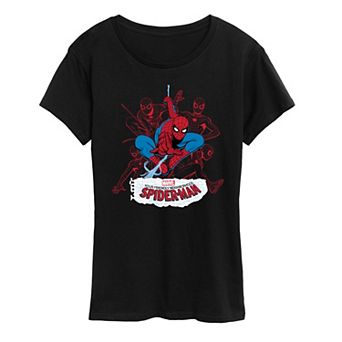 Women's Marvel Your Friendly Neighborhood Spider-Man Line Art Graphic Tee