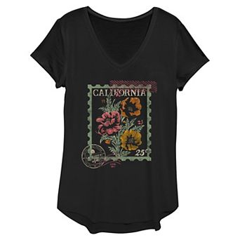 Women's California Poppies Stamp Graphic Tee