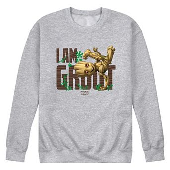 Men's Marvel Guardians Of The Galaxy I Am Groot Crew Fleece Sweatshirt