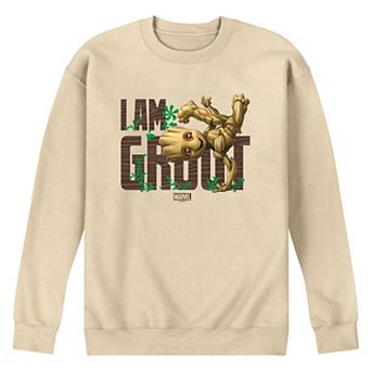 Men's Marvel Guardians Of The Galaxy I Am Groot Crew Fleece Sweatshirt