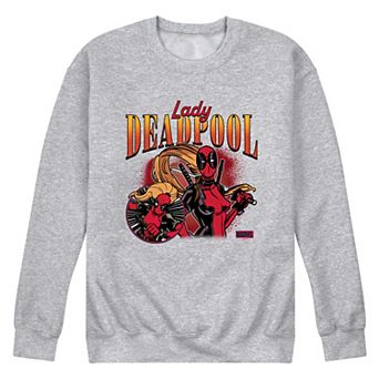 Men's Marvel Deadpool & Wolverine Lady Deadpool Crew Fleece Sweatshirt