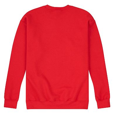 Men's Marvel Spider-Man Mask Crew Fleece Sweatshirt