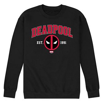 Men's Marvel Deadpool Collegiate Est. 1991 Crew Fleece Sweatshirt