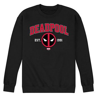 Men's Marvel Deadpool Collegiate Est. 1991 Crew Fleece Sweatshirt