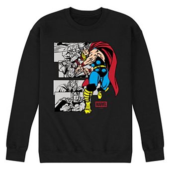 Men's Marvel Thor Comic Panels Crew Fleece Sweatshirt