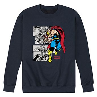 Men's Marvel Thor Comic Panels Crew Fleece Sweatshirt