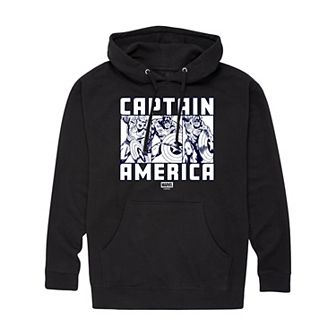 Men's Marvel Captain America Grid Fleece Pullover Hoodie
