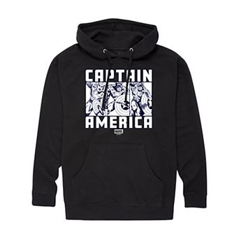 Men's Marvel Captain America Grid Fleece Pullover Hoodie
