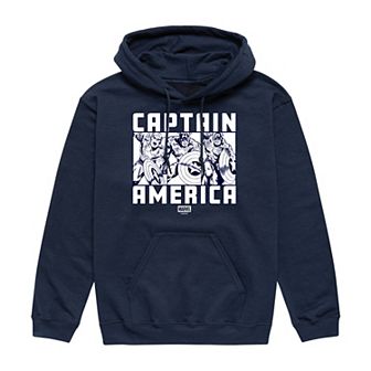 Men's Marvel Captain America Grid Fleece Pullover Hoodie