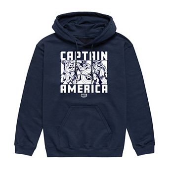 Men's Marvel Captain America Grid Fleece Pullover Hoodie