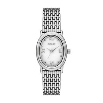 Folio Women's Silver Tone Oval Link Bracelet Watch - FMDKH554