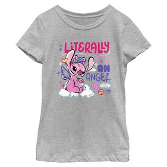 Disney's Lilo & Stitch Literally An Angel Girls 7-16 Graphic Tee