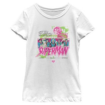 Girls 7-16 DC Comics Superman Vintage Comic Strip Graphic Tee