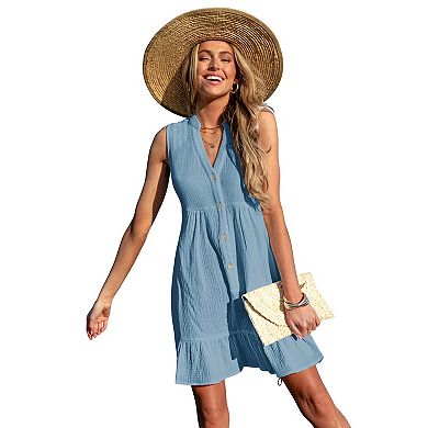 Women's Cupshe Ruffle Hem Mini Cover-Up Dress