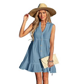 Women's Cupshe Ruffle Hem Mini Cover-Up Dress