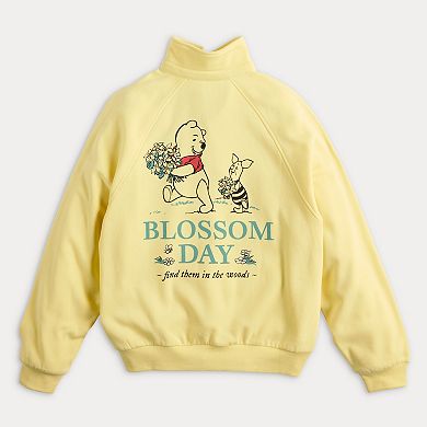 Juniors' Disney's Winnie the Pooh Graphic Quarter Snap Fleece Pullover