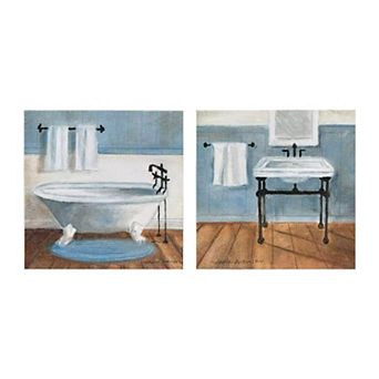 Country Bath II & III Crop Wall Art Set