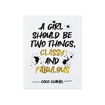 Coco Chanel Classy & Fabulous Wall Art