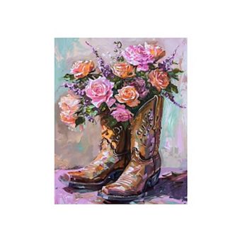 Floral Boots Wall Art