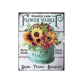 Country Lane Flower Market Framed Wall Art