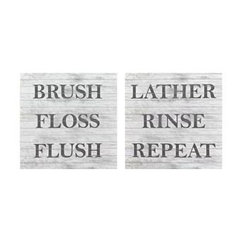 Bath Words Wall Art Set