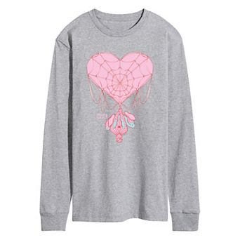 Men's Marvel Spider-Man Heart Web Long Sleeve Graphic Tee