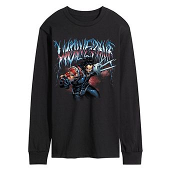 Men's Marvel Wolverine Metal Long Sleeve Graphic Tee