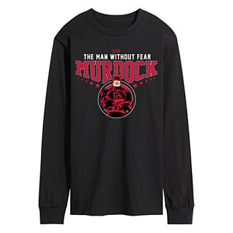 Men's Marvel Murdock The Man Without Fear Collegiate Long Sleeve Graphic Tee