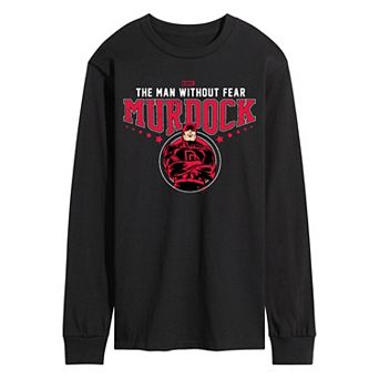 Men's Marvel Murdock The Man Without Fear Collegiate Long Sleeve Graphic Tee