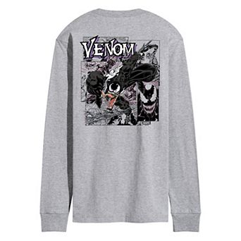 Men's Marvel Venom Comics Group Panels Long Sleeve Graphic Tee