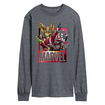 Men's Marvel Guardians Of The Galaxy Group Long Sleeve Graphic Tee
