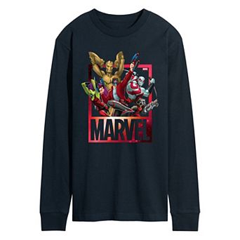 Men's Marvel Guardians Of The Galaxy Group Long Sleeve Graphic Tee
