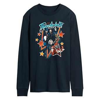 Men's Marvel Thunderbolts Retro Group Band Long Sleeve Graphic Tee