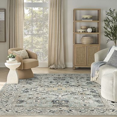 Nourison Washable Medallion Indoor Area Rug