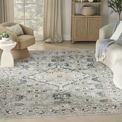Nourison Washable Medallion Indoor Area Rug