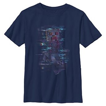 Boys 8-20 Minecraft Glitchy Creeper Graphic Tee