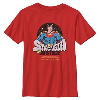 Boys 8-20 DC Comics Superman Strength & Justice Graphic Tee