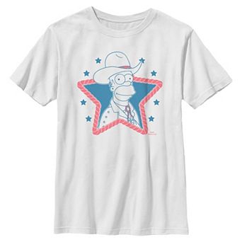 Boys 8-20 The Simpsons Homer Simpson Western Star Americana Graphic Tee