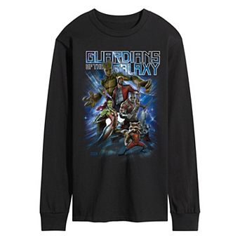 Men's Marvel Guardians Of The Galaxy Star Burst Long Sleeve Graphic Tee