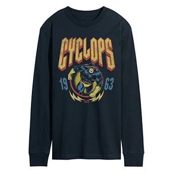 Men's Marvel X-Men Cyclops Vintage Metal Band Long Sleeve Graphic Tee