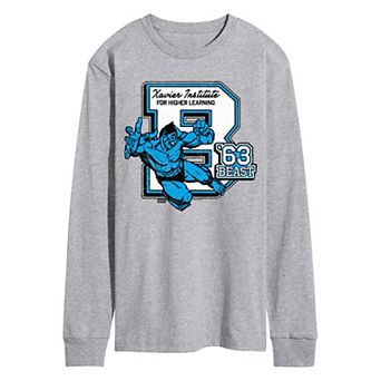 Men's Marvel X-Men Beast '63 Collegiate Long Sleeve Graphic Tee