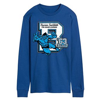 Men's Marvel X-Men Beast '63 Collegiate Long Sleeve Graphic Tee