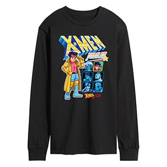 Men's Marvel X-Men '97 Jubilee Pixel Video Game Long Sleeve Graphic Tee