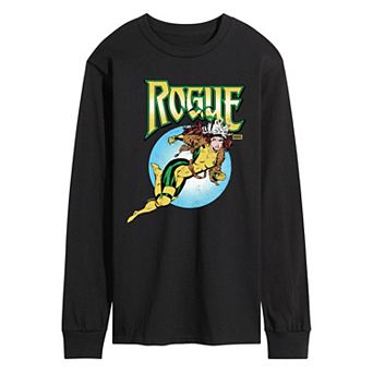 Men's Marvel X-Men Rogue Circle Portrait Long Sleeve Graphic Tee